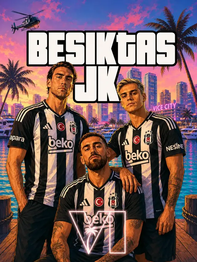 GTA VI Tarzı Futbol Takımı Poster Prompt'u